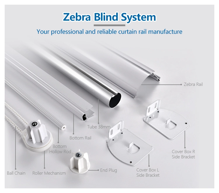 Top Quality Zebra Aluminum Window Blinds Roller and Zebra Blinds Components