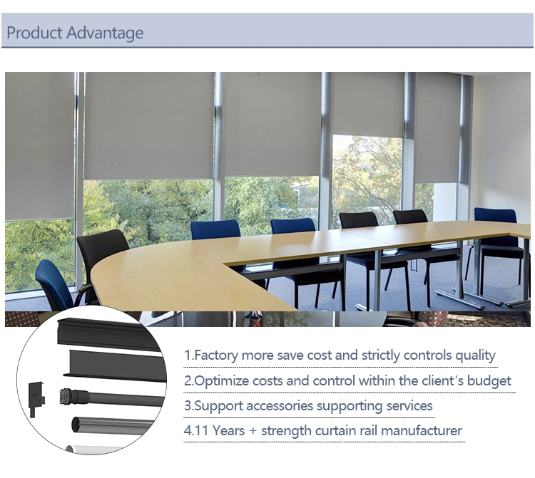 Wholesale Powder Coating Aluminio Curtain Rail Profile Window Blinds Components