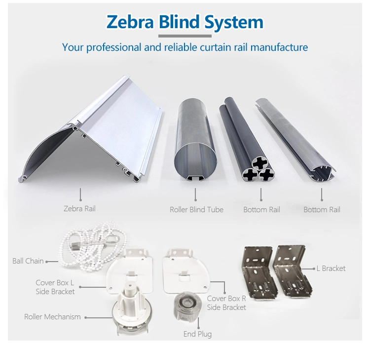 Powder Coat 38mm Aluminum Tube for Zebra Roller Shades Roller Blinds Components
