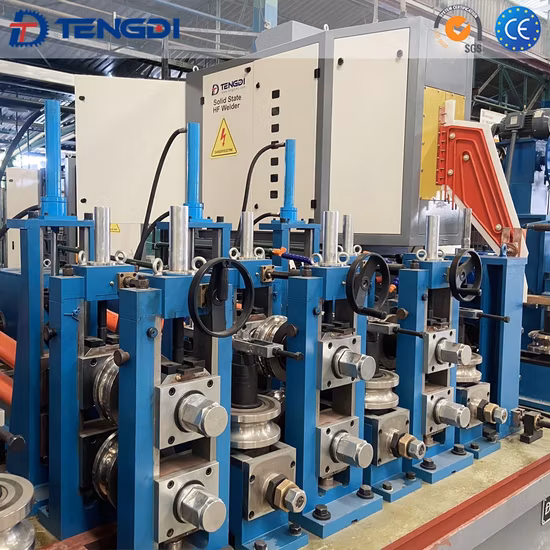 ERW Steel Pipe and Tube Carbon Steel Straight Seam Welded Pipe and Tube High Frequency Pipe Making Machine Pipe Mill Machine Tube Mill